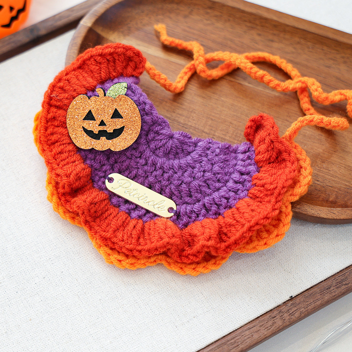 Bandana tricoté Halloween pour chien & chat