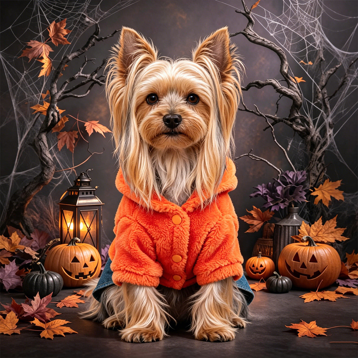 Sweat à capuche Halloween pour petit chien & chat – Citrouille