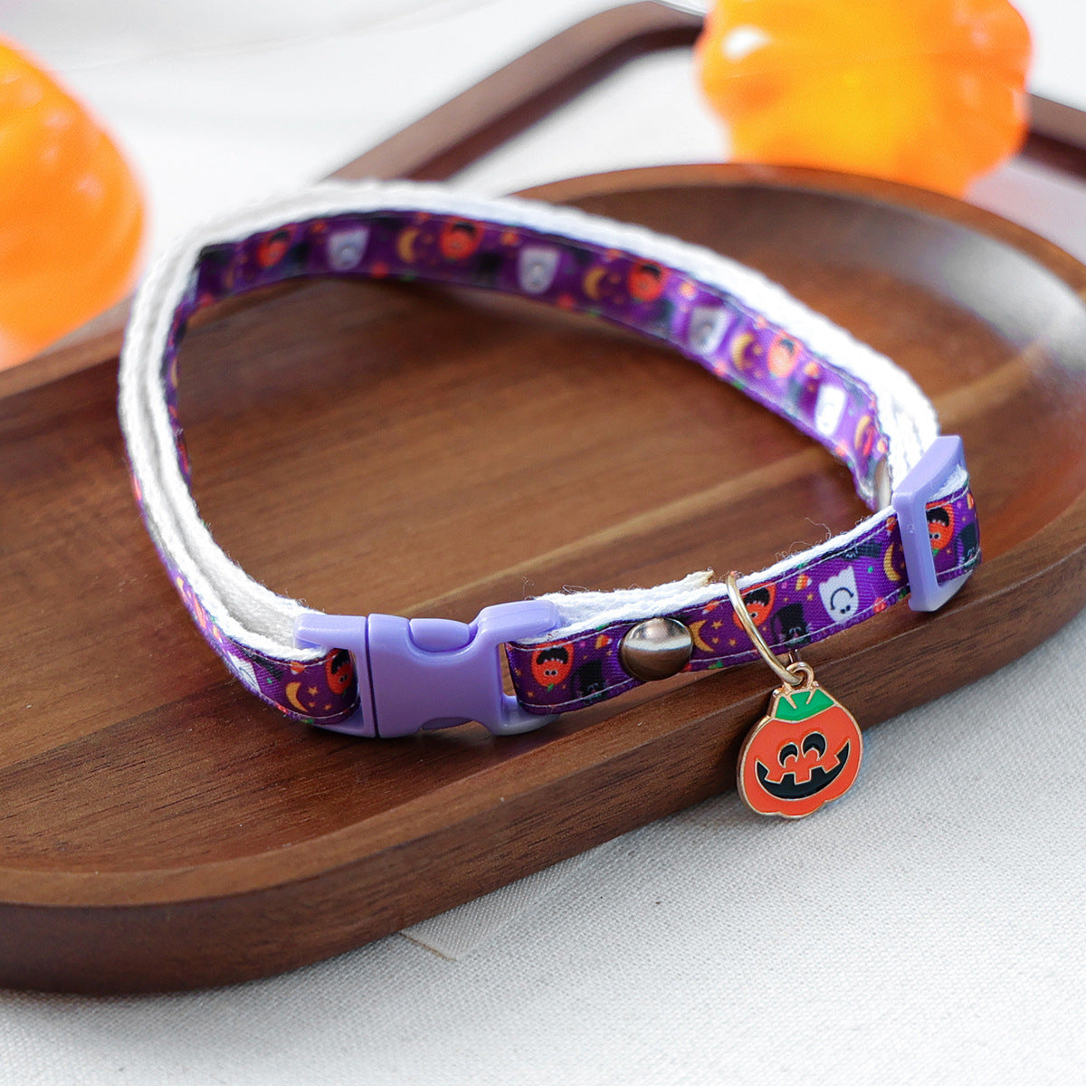 Collier Halloween pour chien & chat – Citrouille