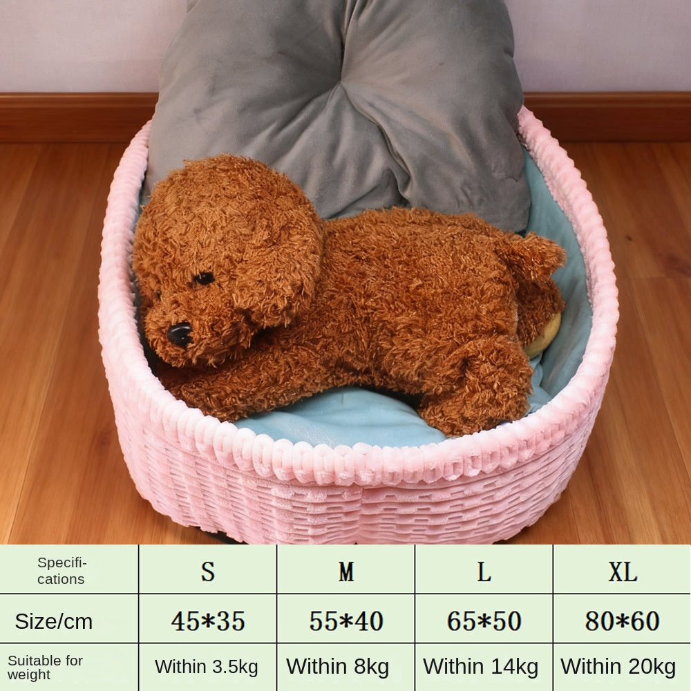 Niche semi-fermée pour chien & chat – Couchage polaire