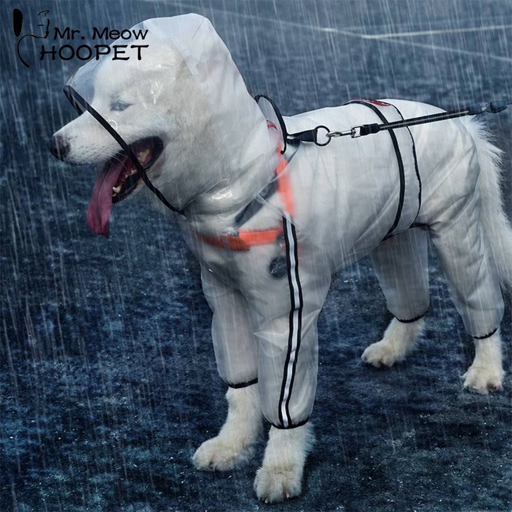 Imperméable transparent pour chien – Léger & coupe-vent
