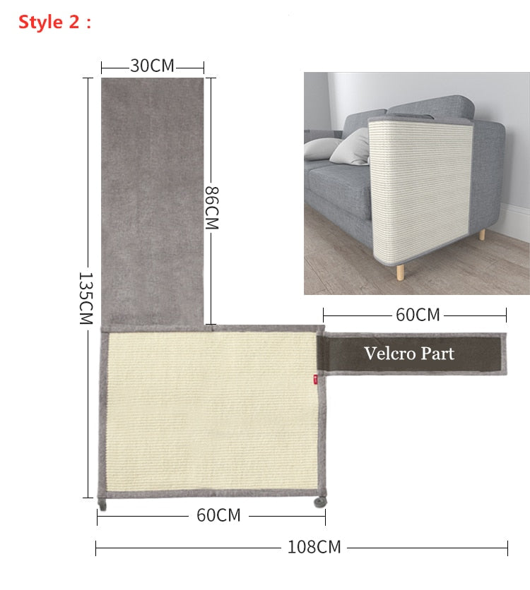 Griffoir de protection pour canapé – Sisal pour chat