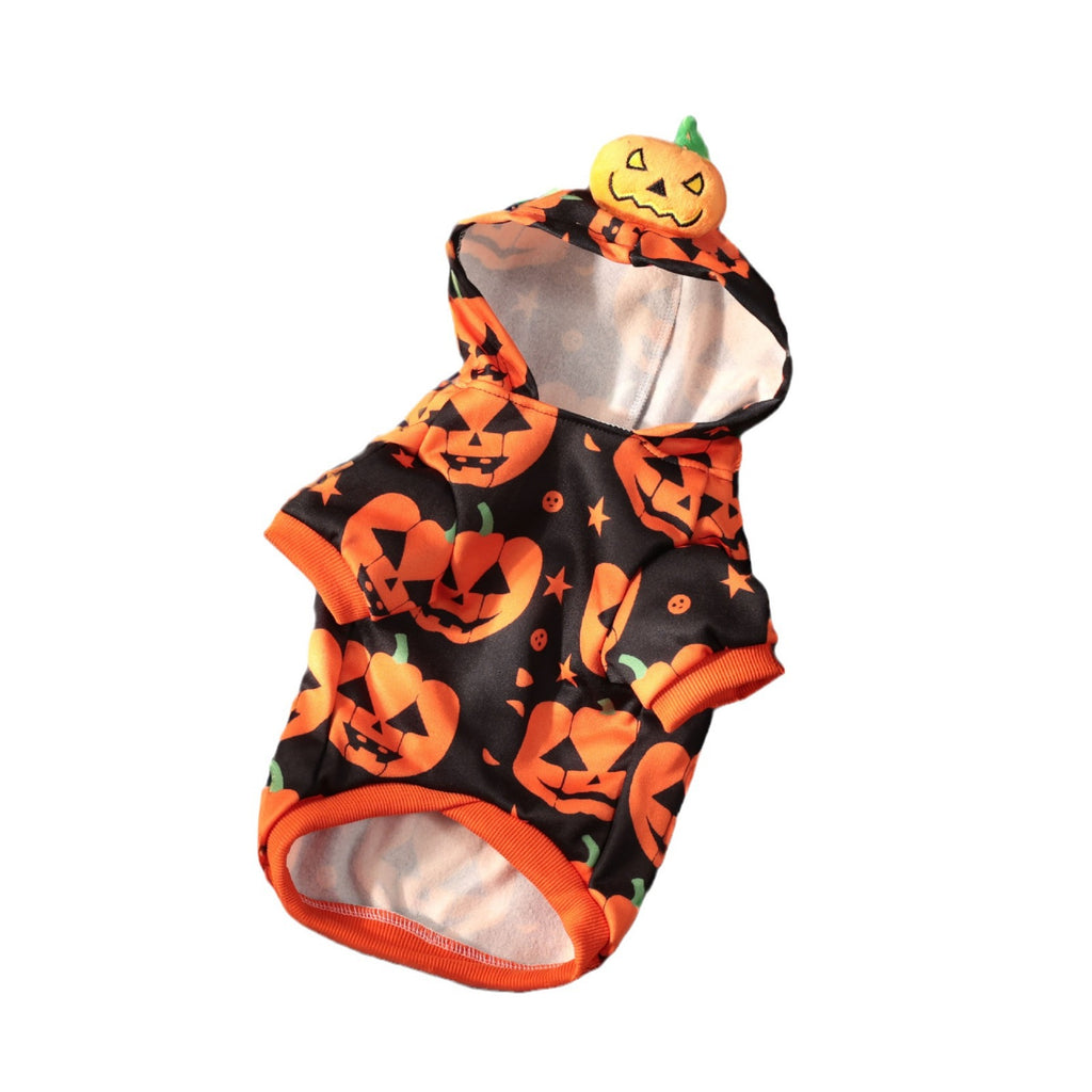 Sweat à capuche Halloween pour chien – Citrouille