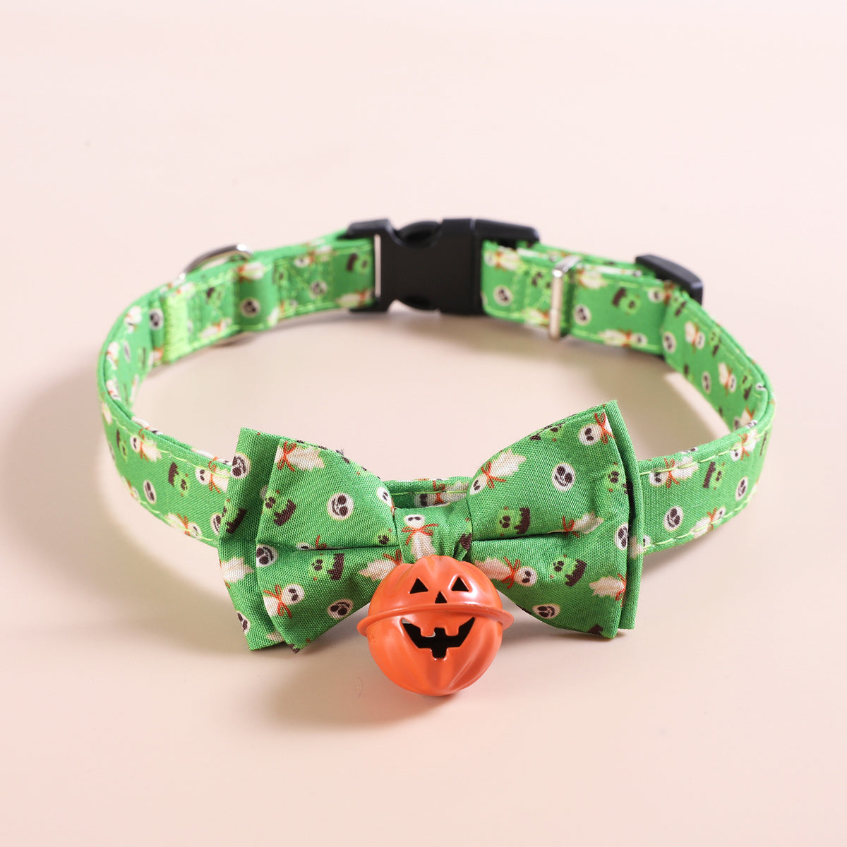 Collier Halloween pour chien – Citrouille & grelots