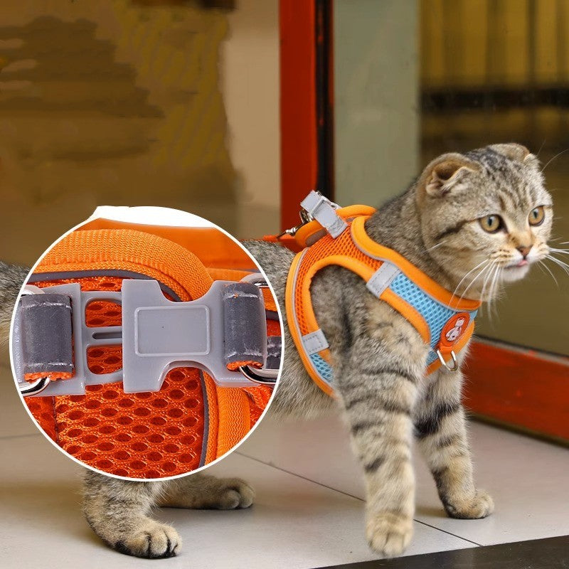 Harnais avec laisse pour chien & chat – Réfléchissant