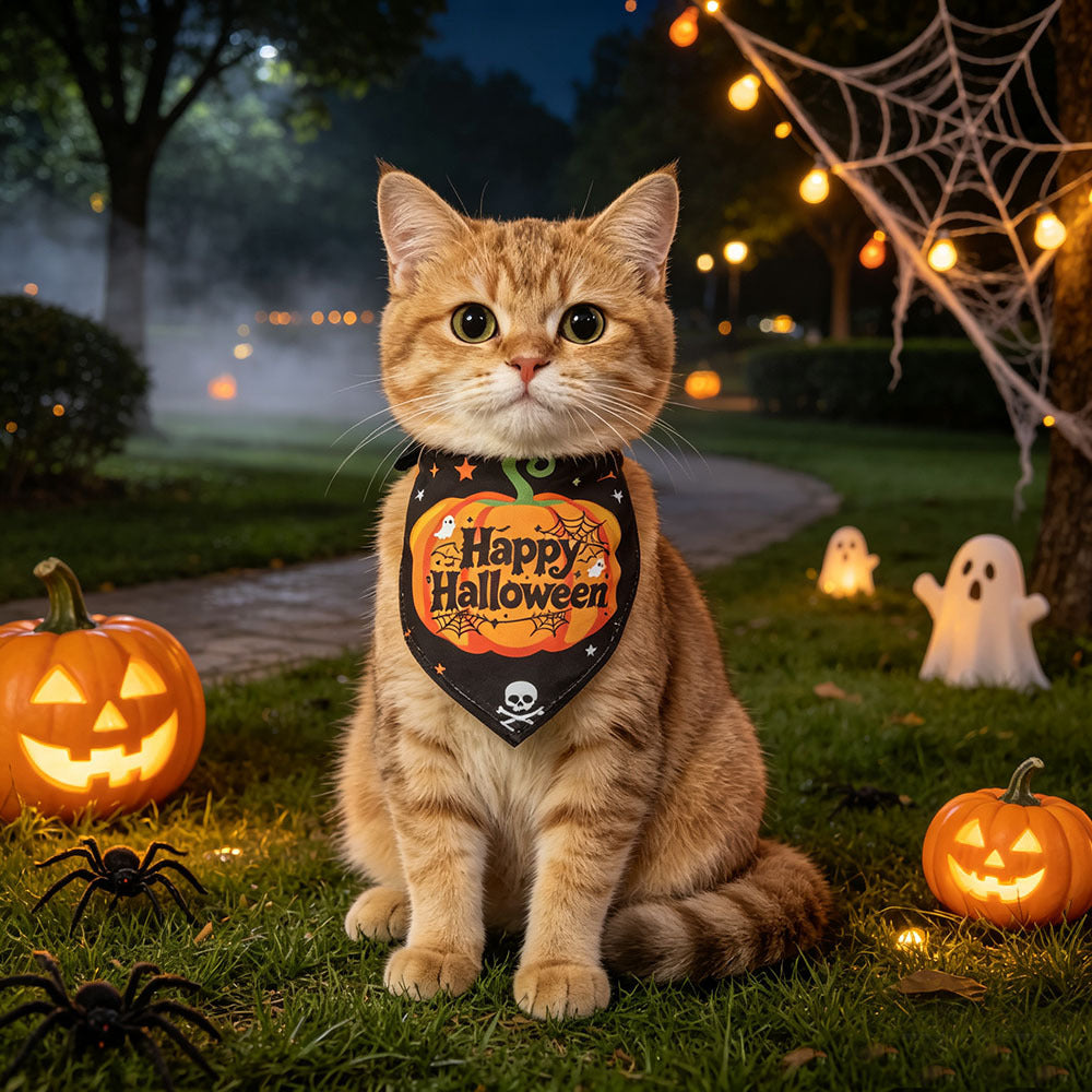 Bandana Halloween pour chien & chat – Motifs festifs