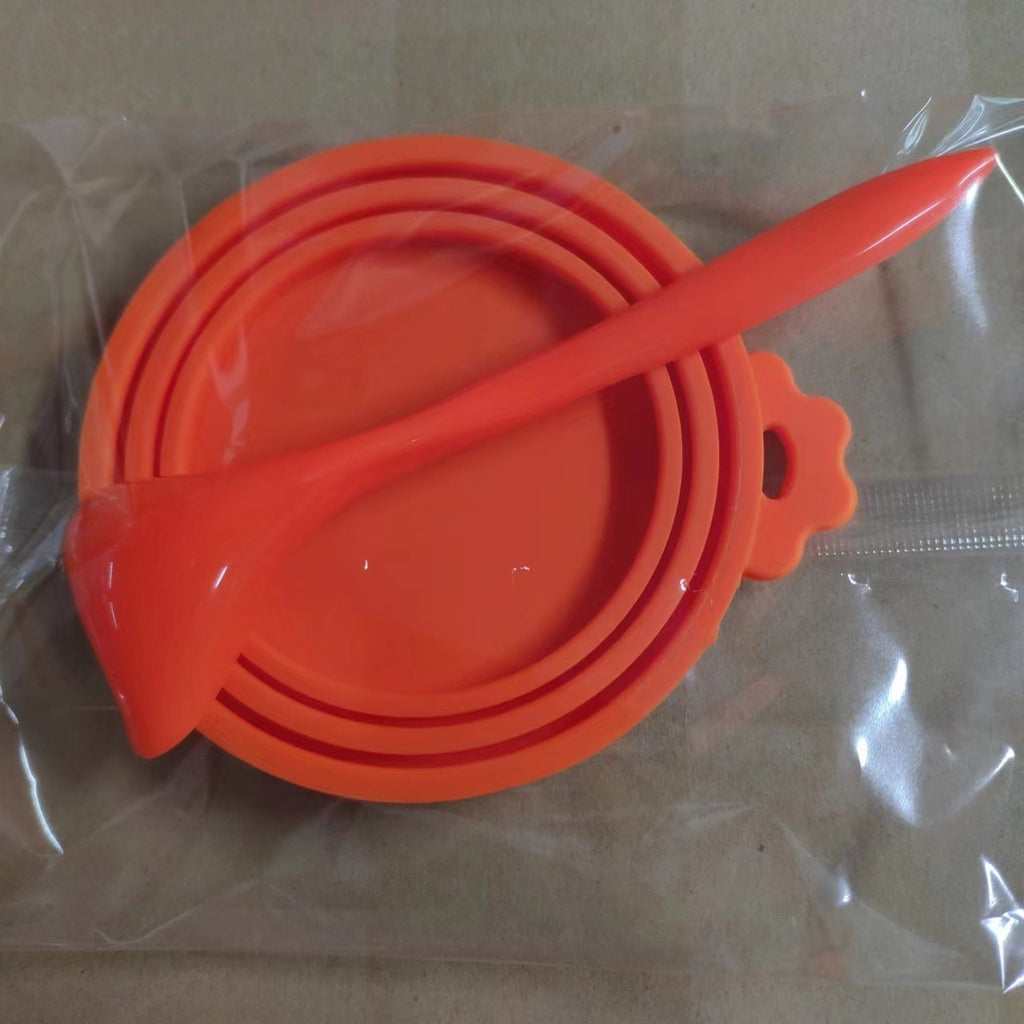 Couvercle en silicone pour boîte de pâtée – Avec cuillère