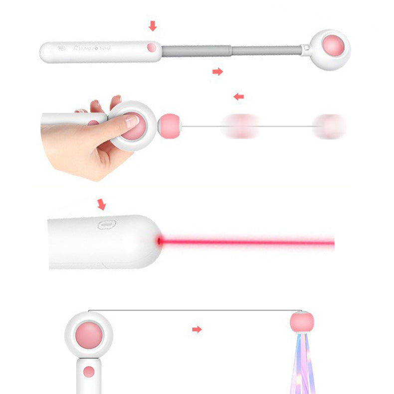 Jouet laser pour chat – Baguette à plume