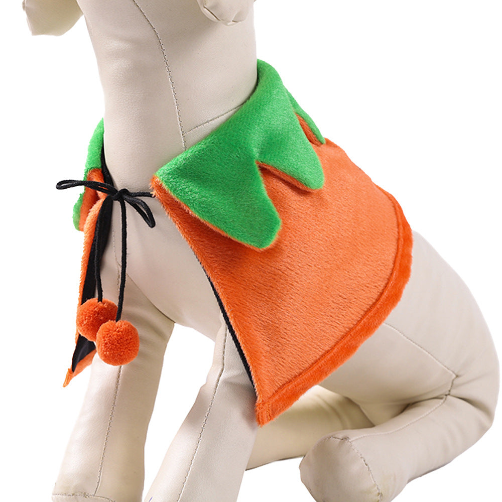 Cape réversible Halloween pour chien & chat – Orange & noir
