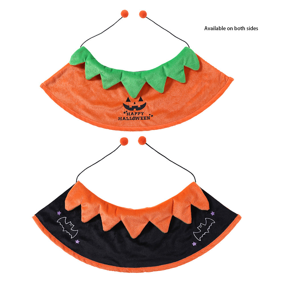 Cape réversible Halloween pour chien & chat – Orange & noir