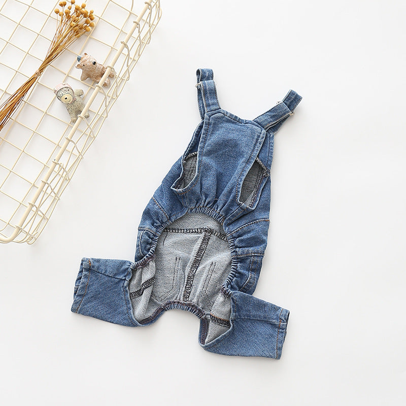Salopette en jean pour chien & chat – Extensible