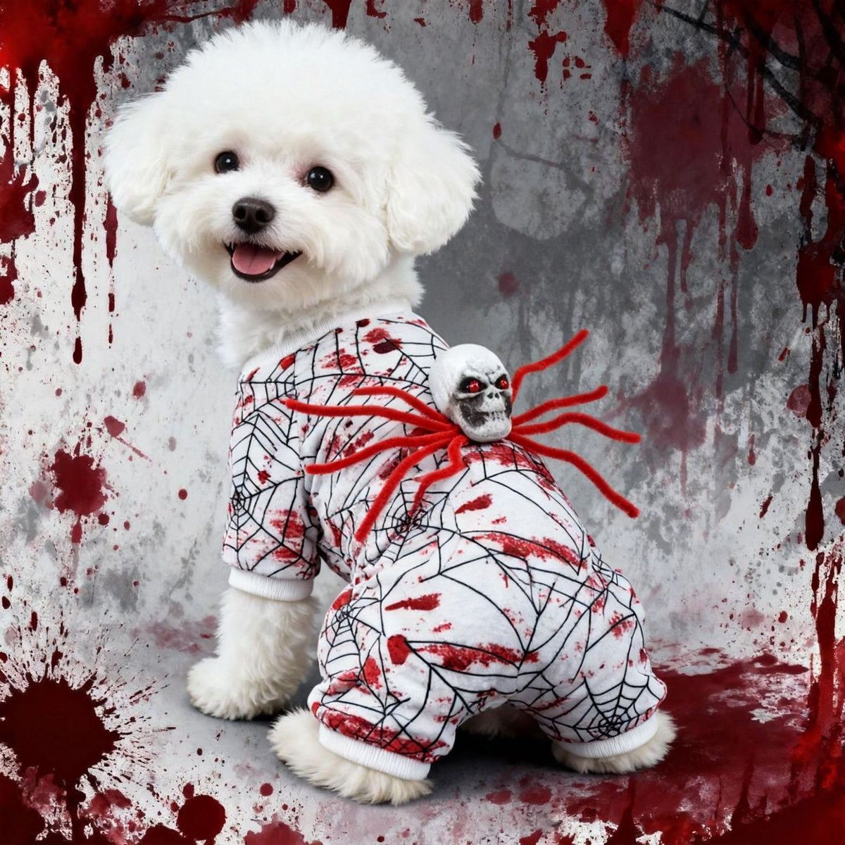 Déguisement Halloween pour chien – Araignée ensanglantée