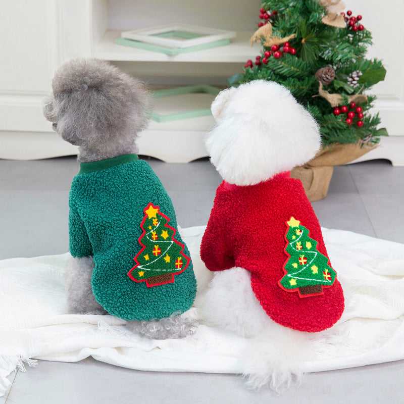 Pull de Noël chaud pour chien – Sapin