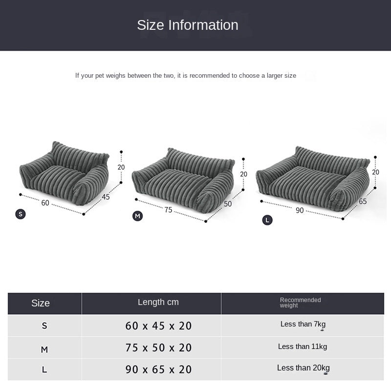 Canapé pour chien & chat – Coussin lavable