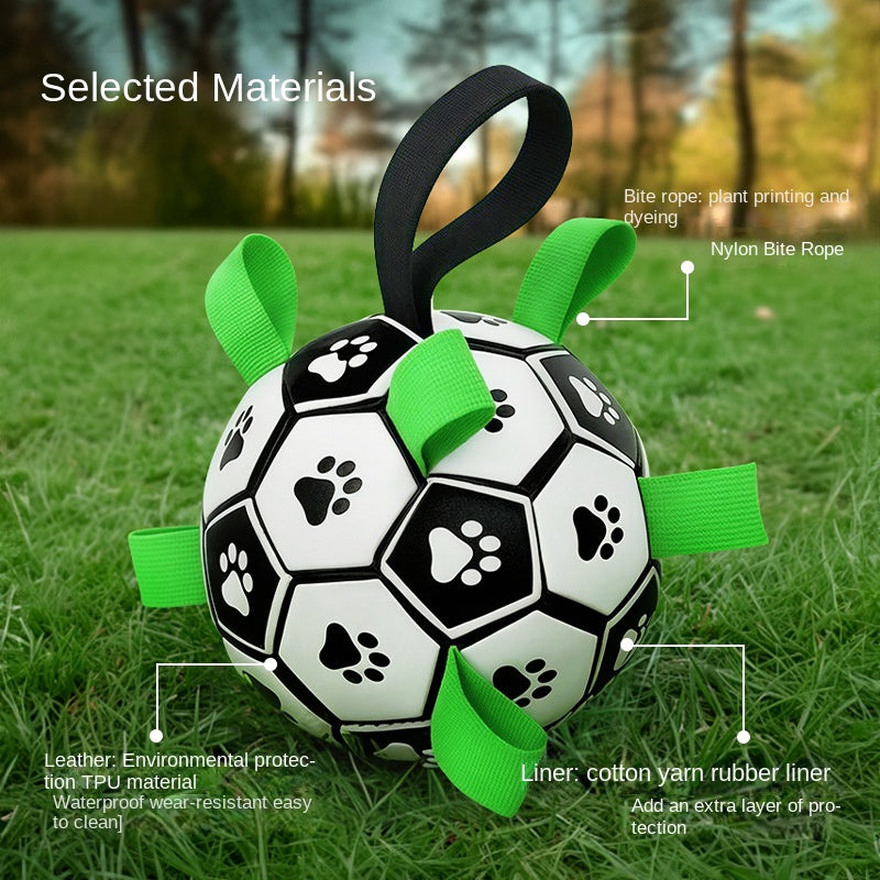 Balle de football pour chien – Nettoyage des dents