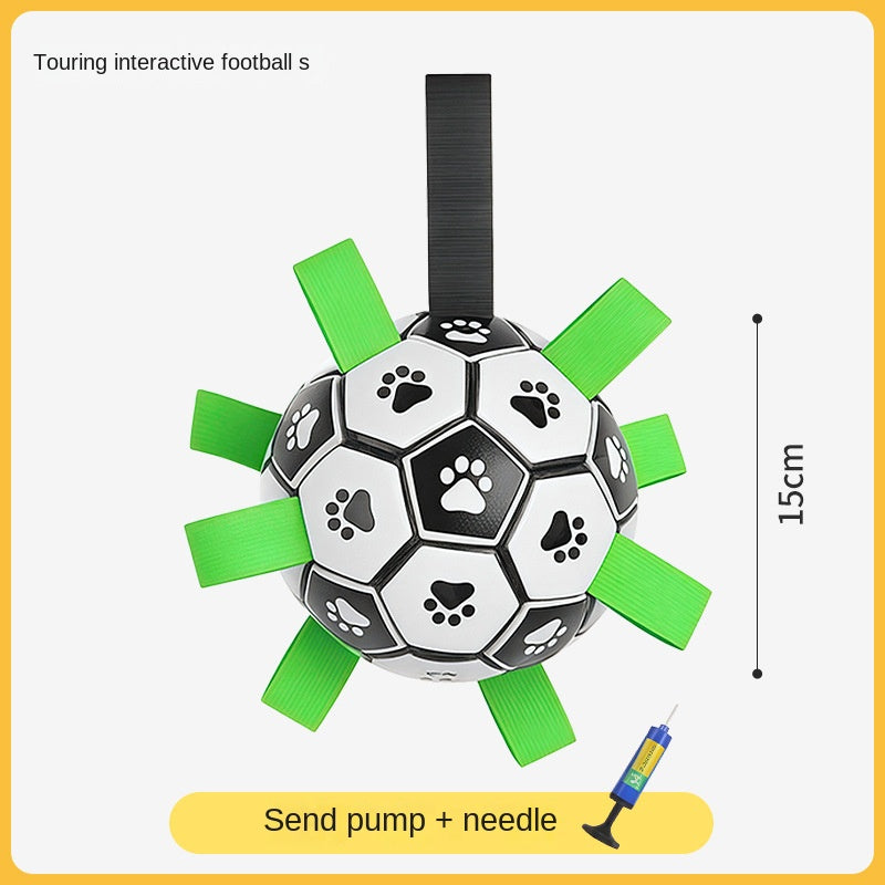 Balle de football pour chien – Nettoyage des dents