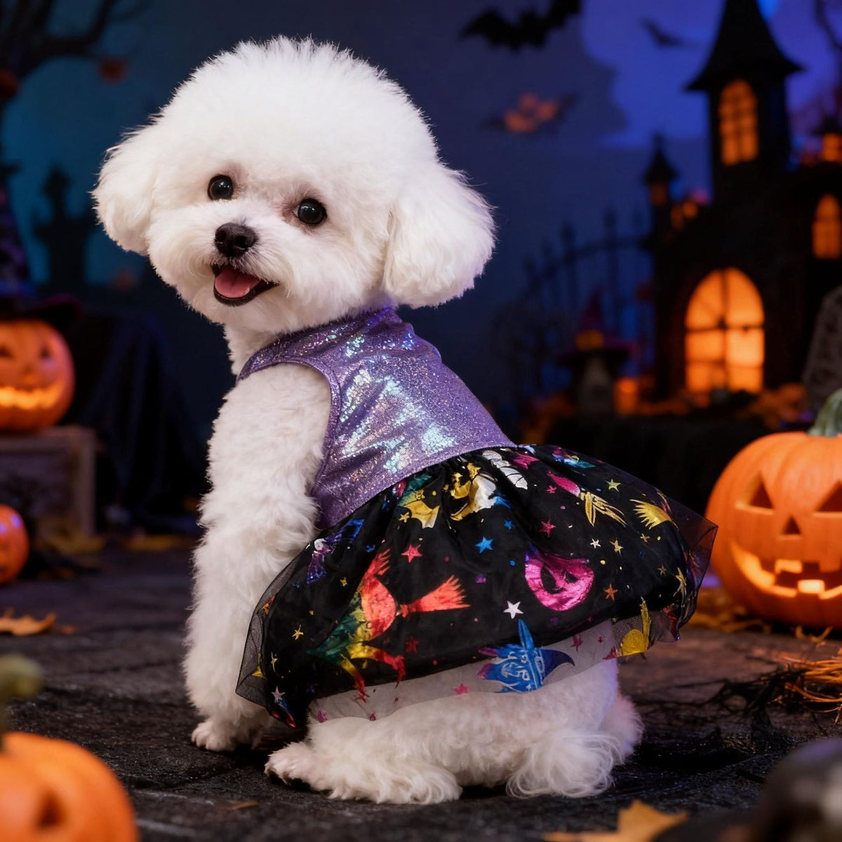 Vêtement Halloween pour chien – Jupe brillante