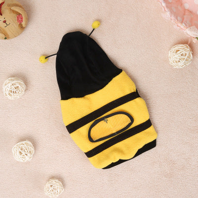 Sweat à capuche chaud pour chien – Motif abeille