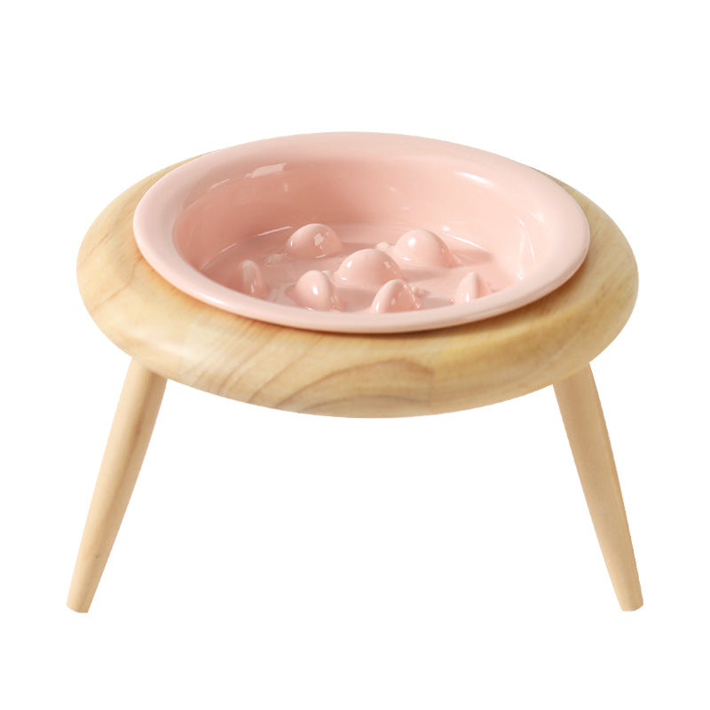 Gamelle surélevée anti-glouton pour chien & chat
