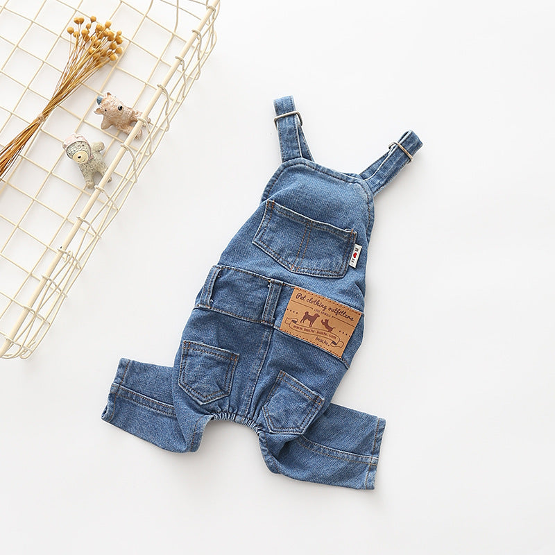 Salopette en jean pour chien & chat – Extensible