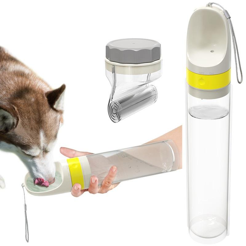 Gourde de voyage 2-en-1 pour chien – Eau & croquettes