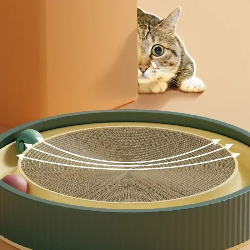 Griffoir rond pour chat avec balle – Plusieurs tailles
