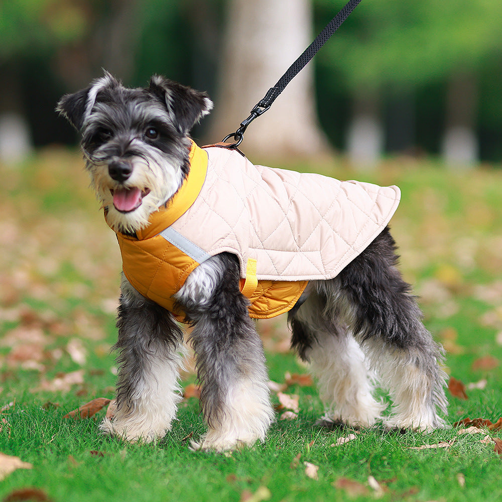 Manteau chaud matelassé réfléchissant pour chien