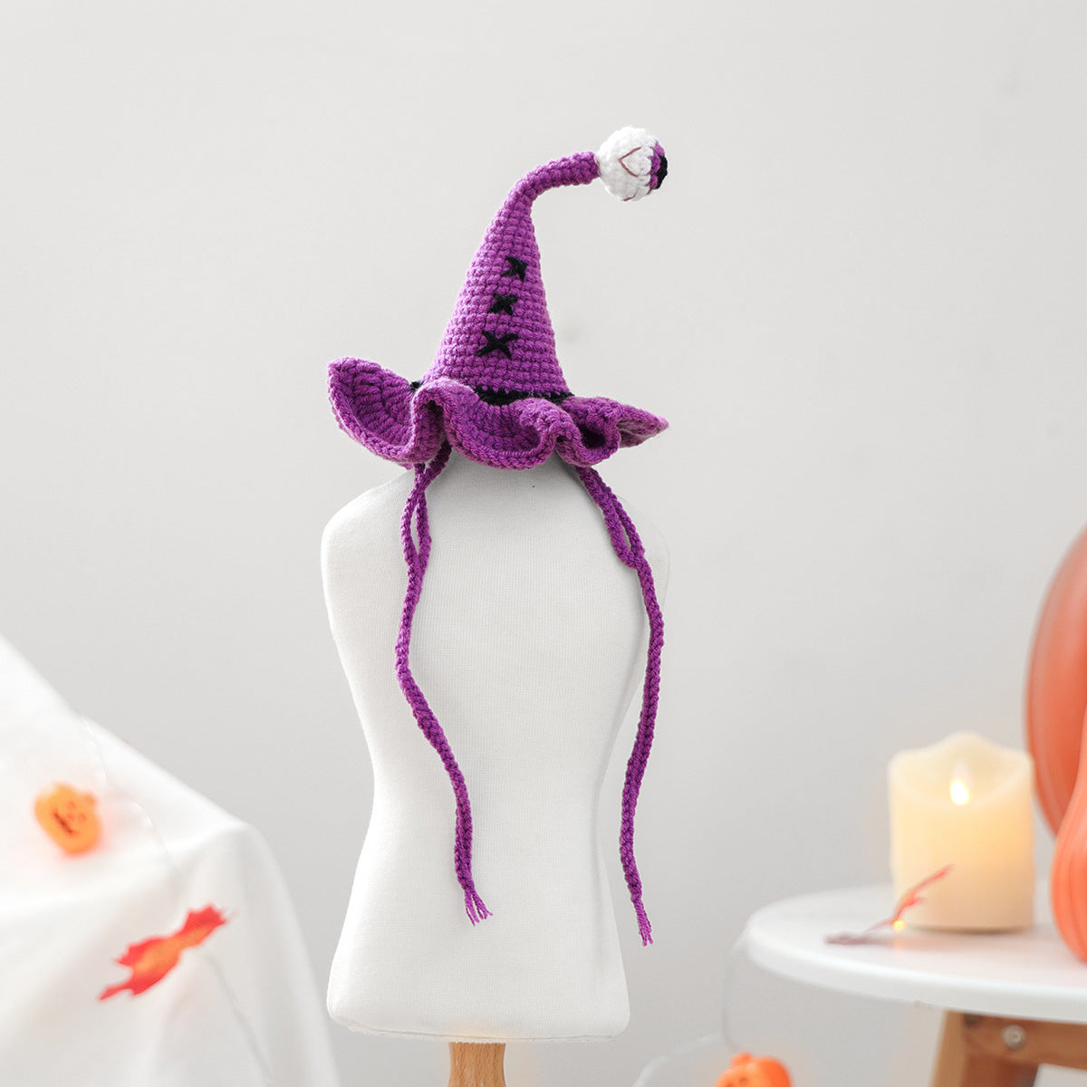 Chapeau de sorcière citrouille pour chien & chat – Halloween