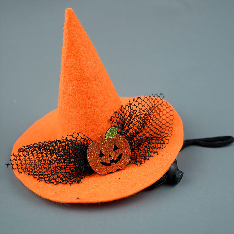Chapeau Halloween pour chien & chat – Citrouille & araignée