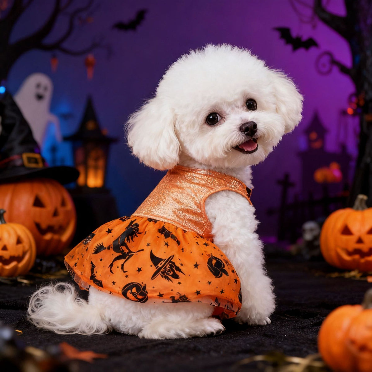 Vêtement Halloween pour chien – Jupe brillante