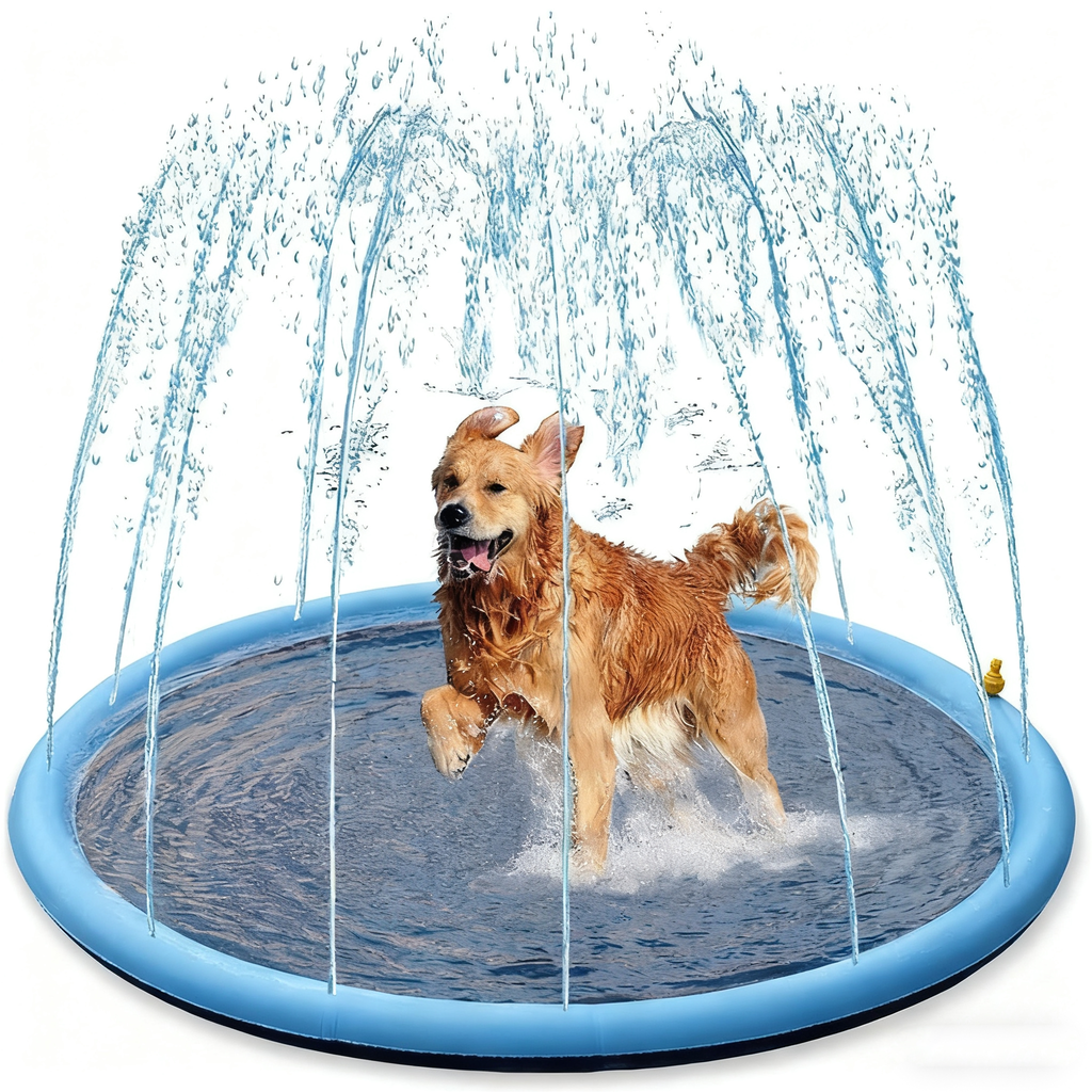 Tapis d’arrosage pour chien – Jeu d’eau extérieur