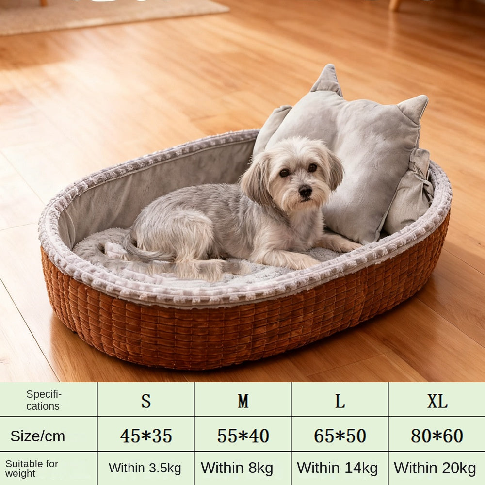 Niche semi-fermée pour chien & chat – Couchage polaire