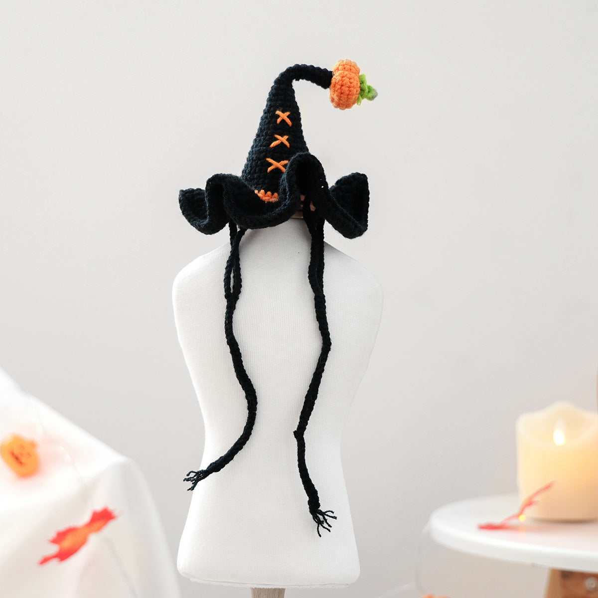 Chapeau de sorcière citrouille pour chien & chat – Halloween