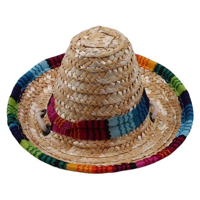 Chapeau mexicain en paille pour chien & chat