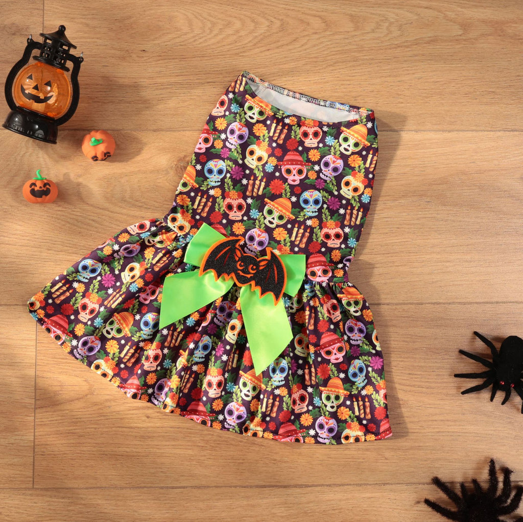 Robe Halloween pour chien – Chauve-souris & gouttes de sang