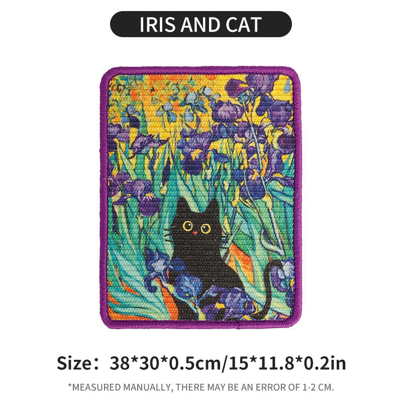 Griffoir mural en sisal pour chat – Motifs artistiques