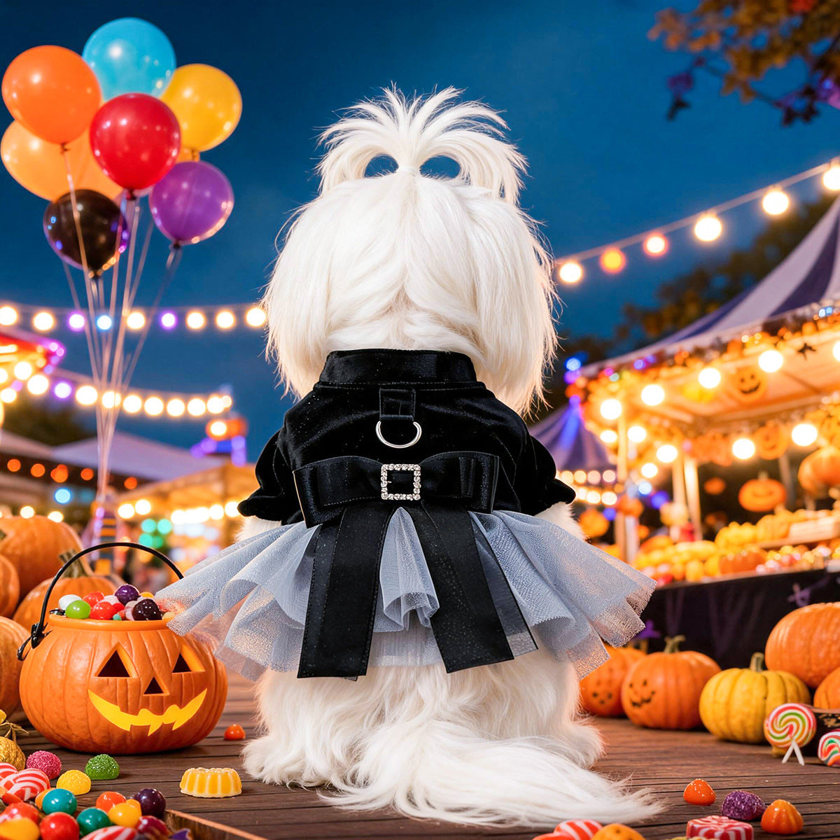 Robe Halloween pour chien & chat – Mariée fantôme
