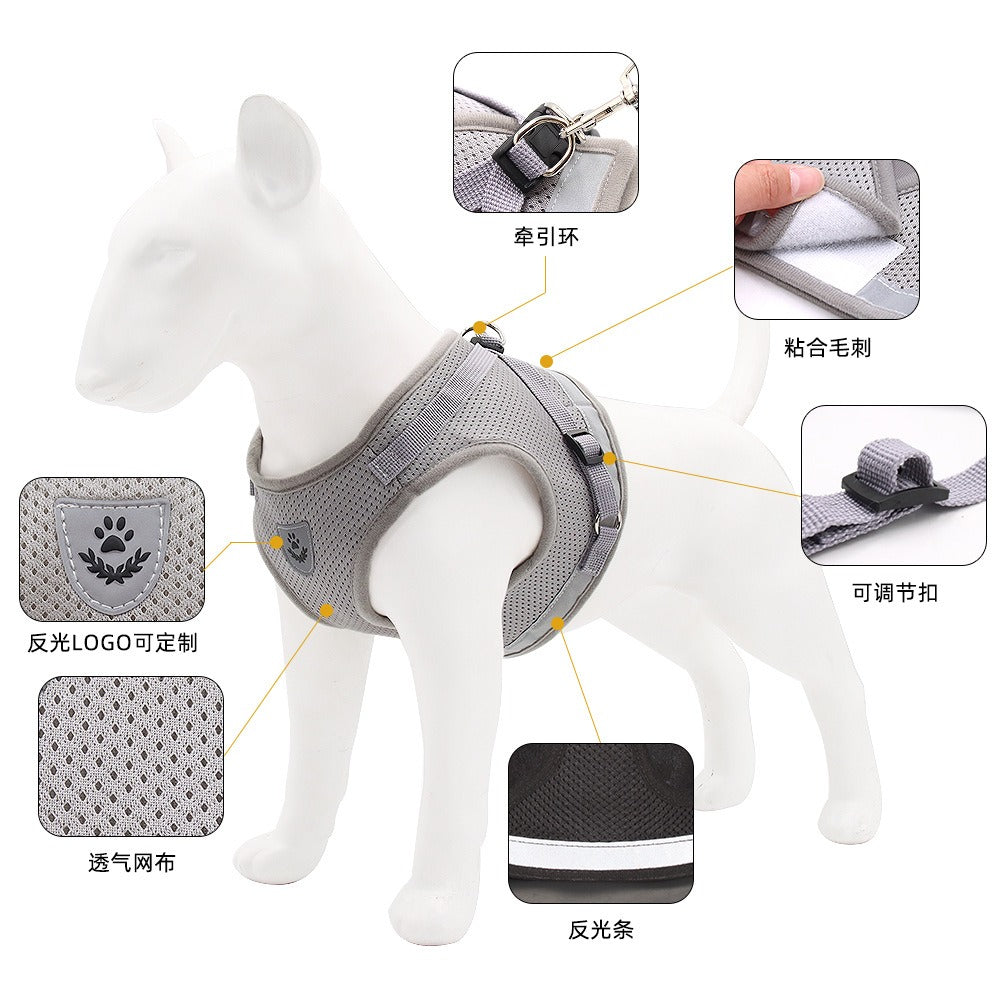 Harnais gilet réfléchissant pour chien – Respirant