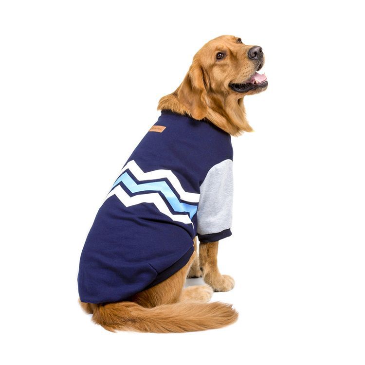 Pull en coton pour grand chien – Motif ondulé