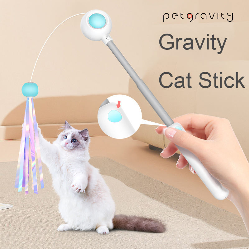 Jouet laser pour chat – Baguette à plume