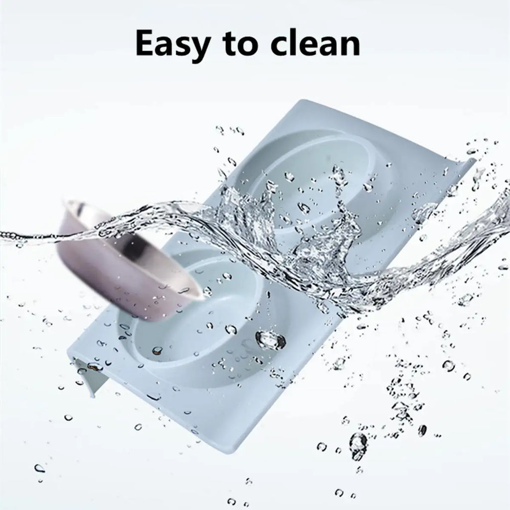 Gamelle double pour chat et chien – Inox