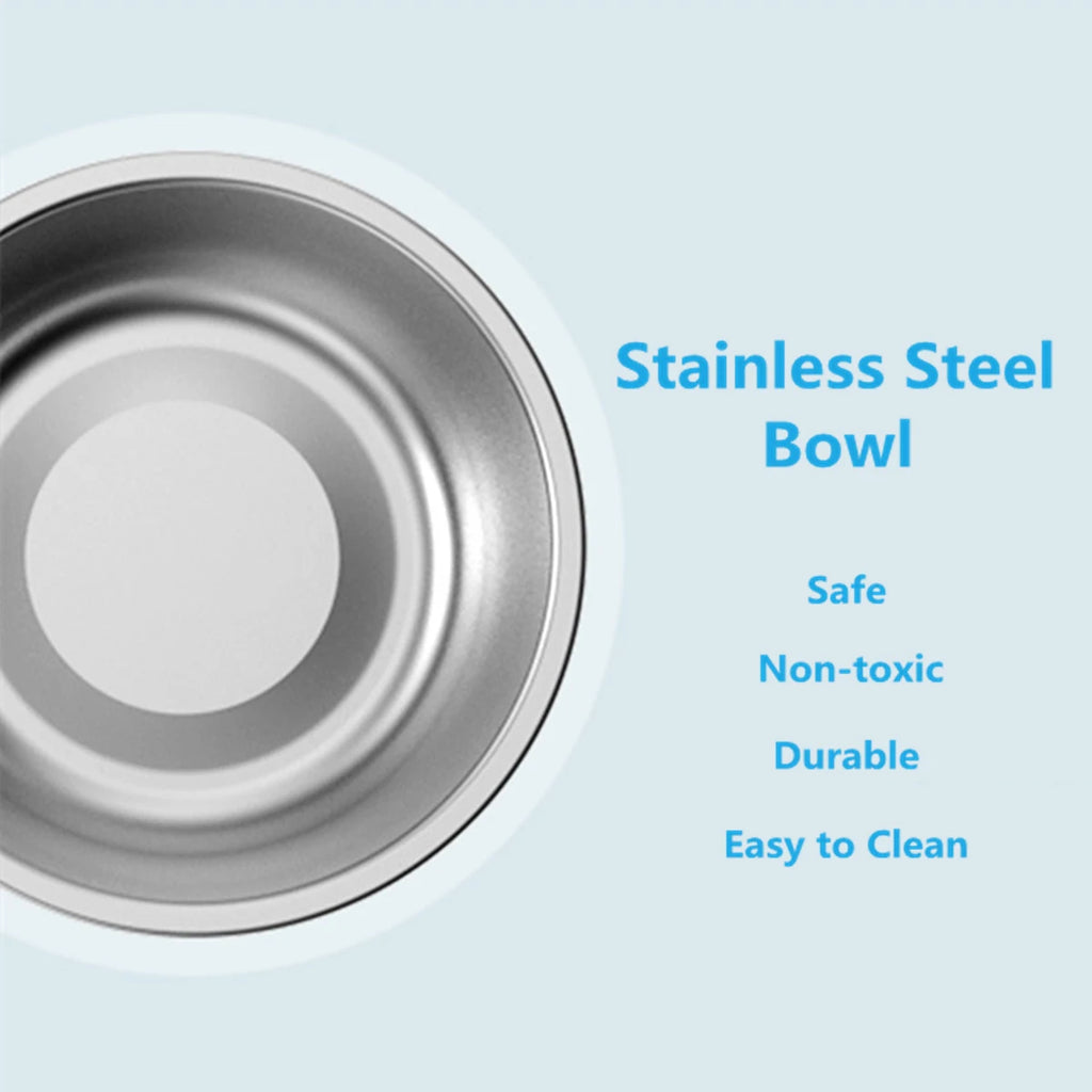Gamelle double pour chat et chien – Inox