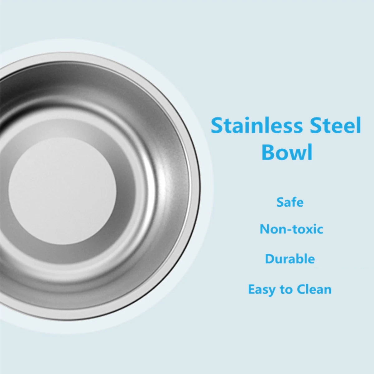 Gamelle double pour chat et chien – Inox