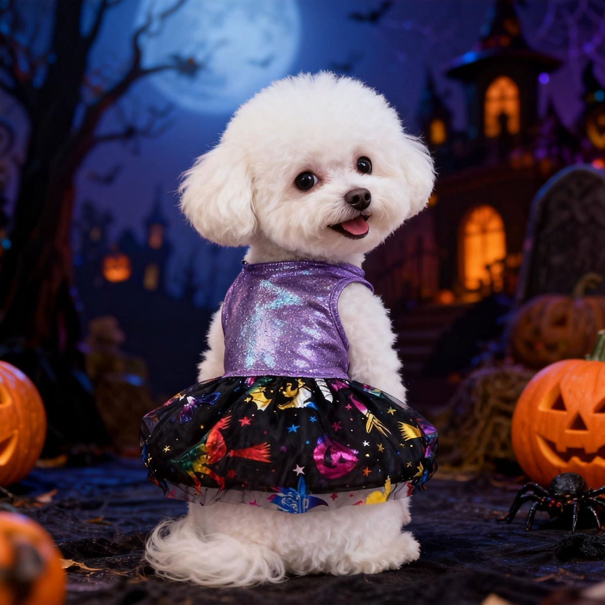 Vêtement Halloween pour chien – Jupe brillante