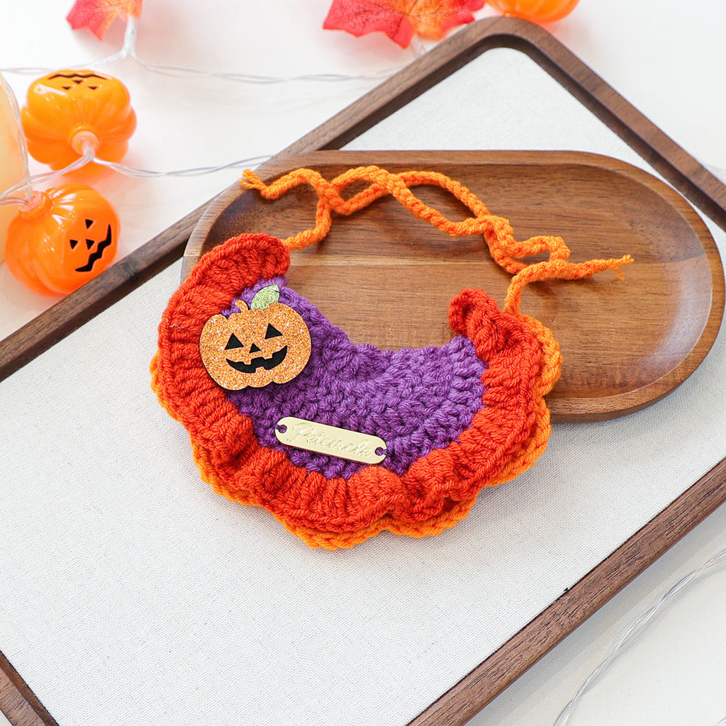 Bandana tricoté Halloween pour chien & chat