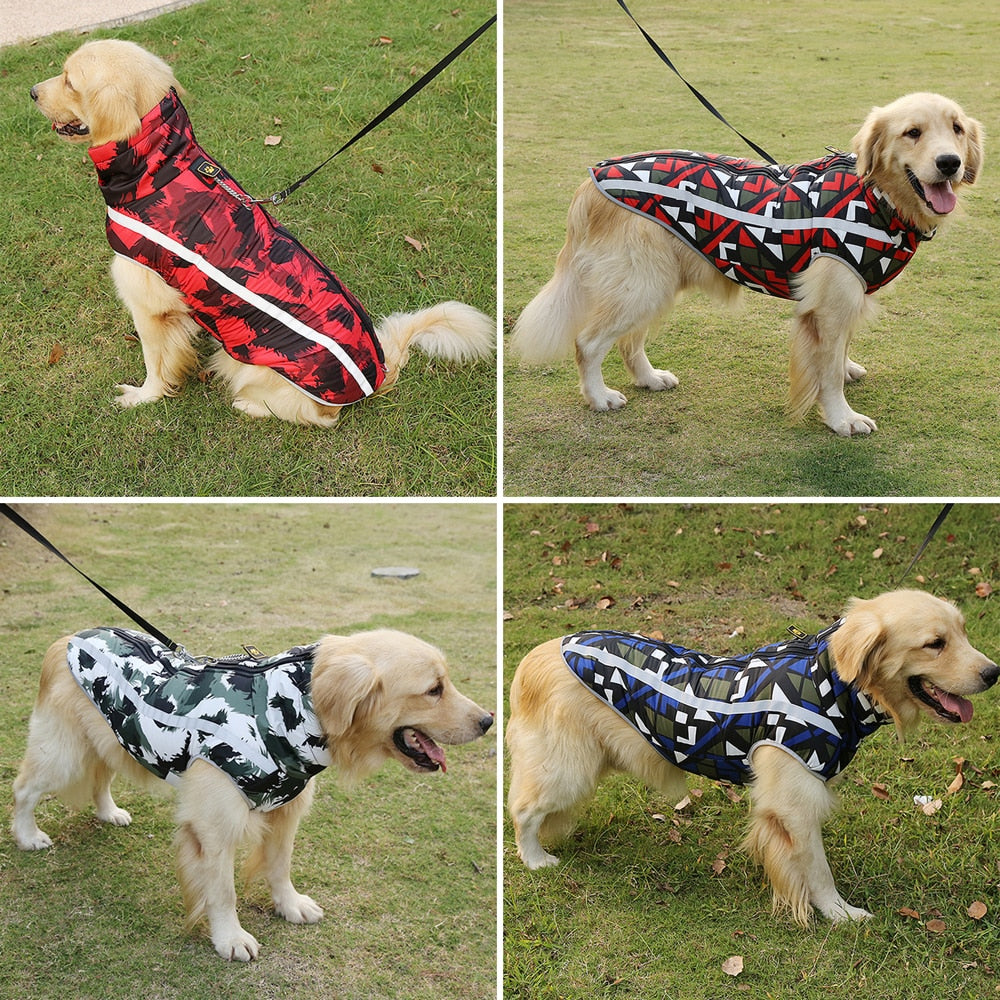 Manteau chaud imperméable pour grand chien