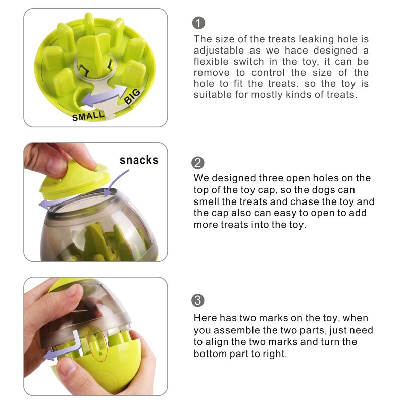 Balle interactive distributrice de friandises pour chien