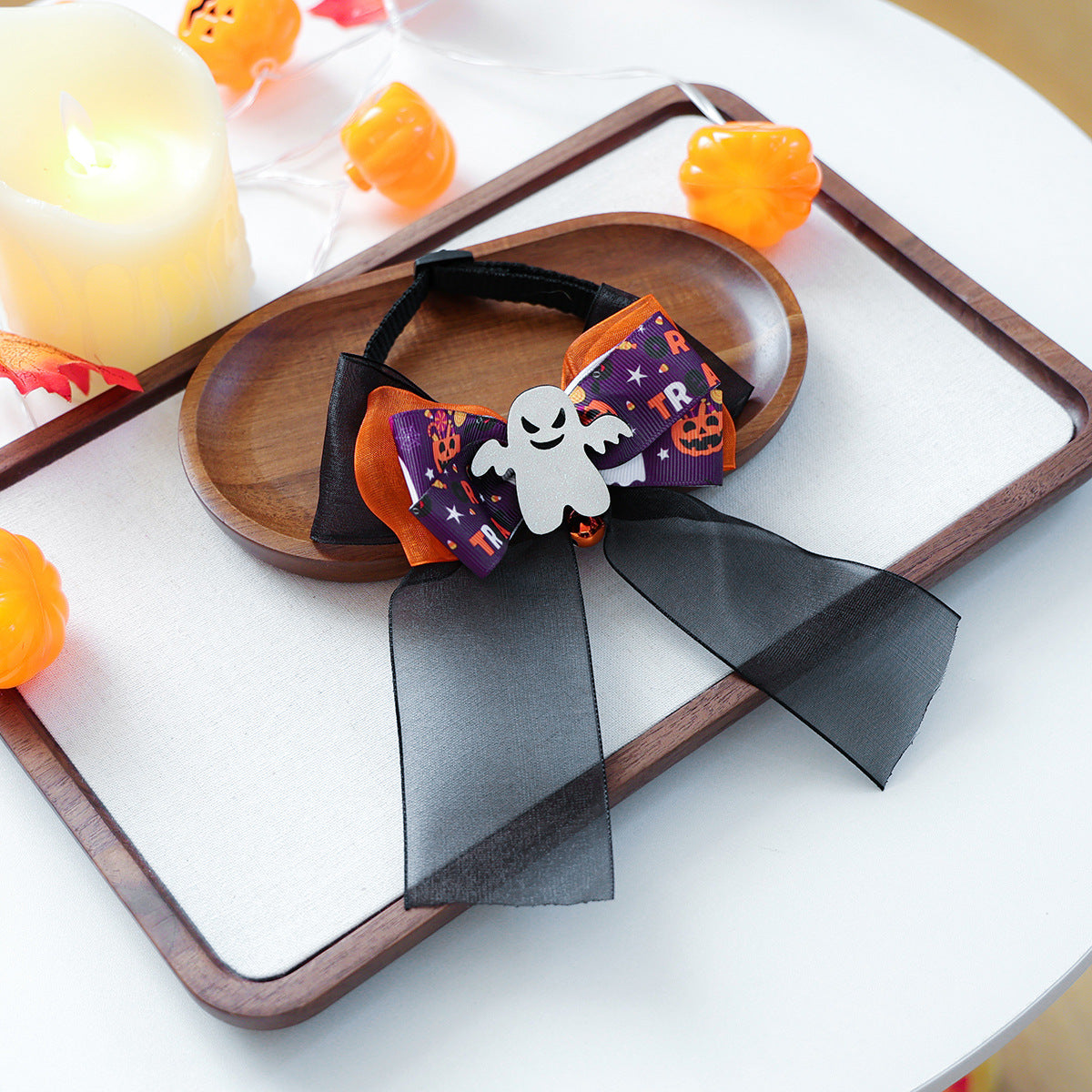 Foulard Halloween pour chien & chat – Nœud décoratif