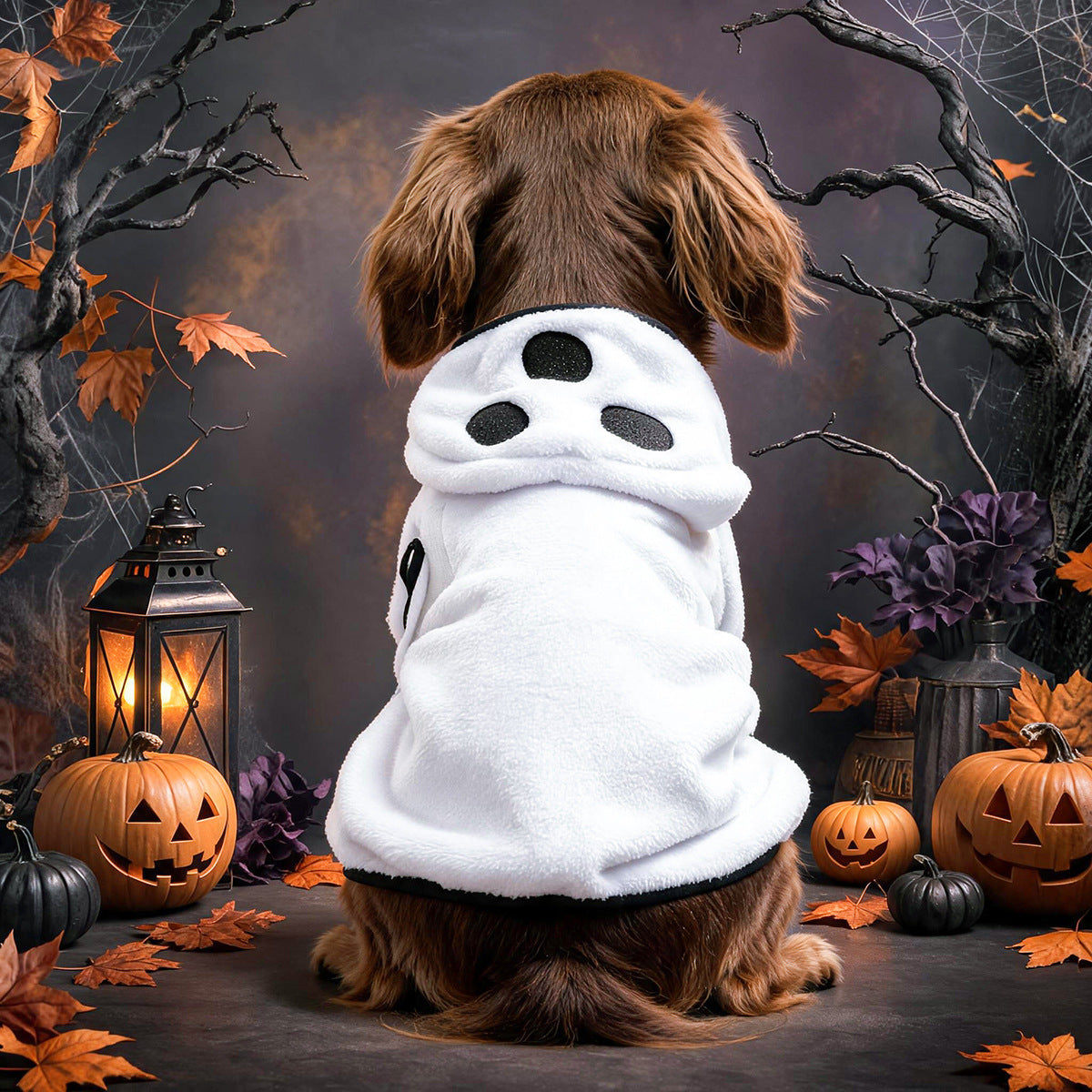 Serviette de bain Halloween pour chien & chat – Fantôme