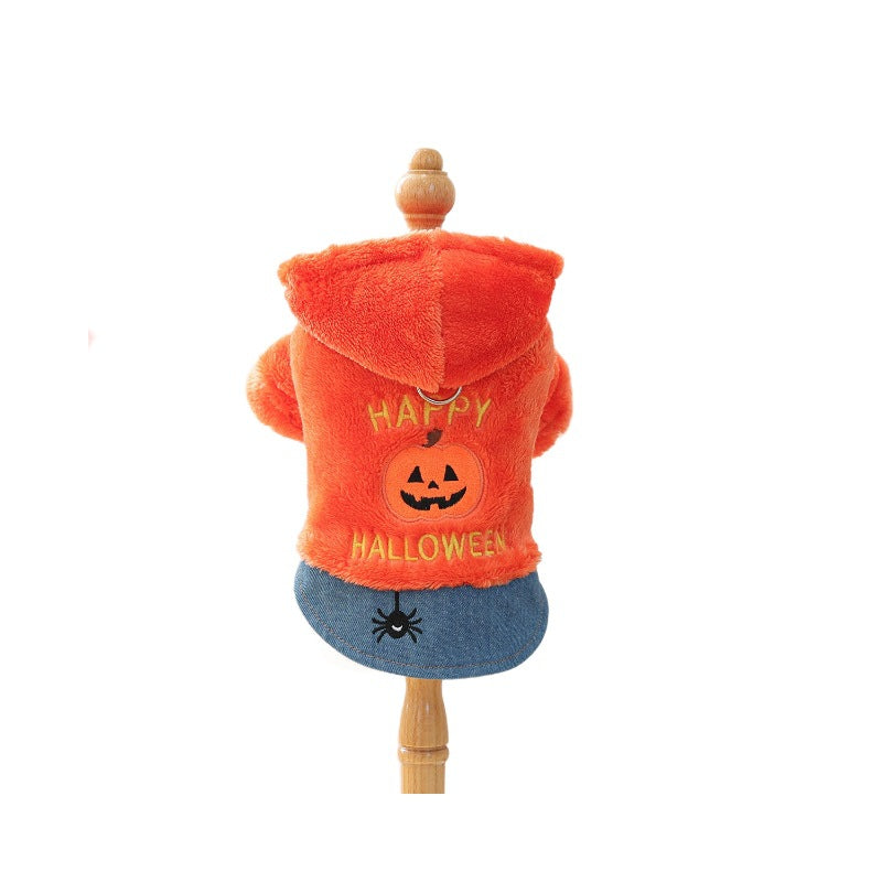 Sweat à capuche Halloween pour petit chien & chat – Citrouille